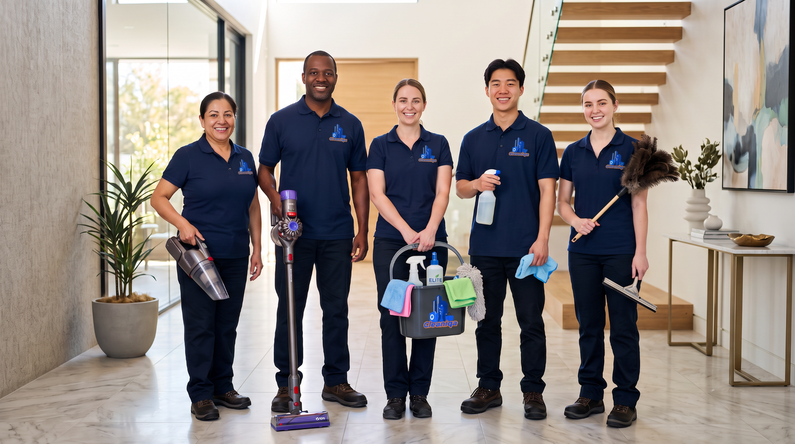 Cleaniqa cleaning team